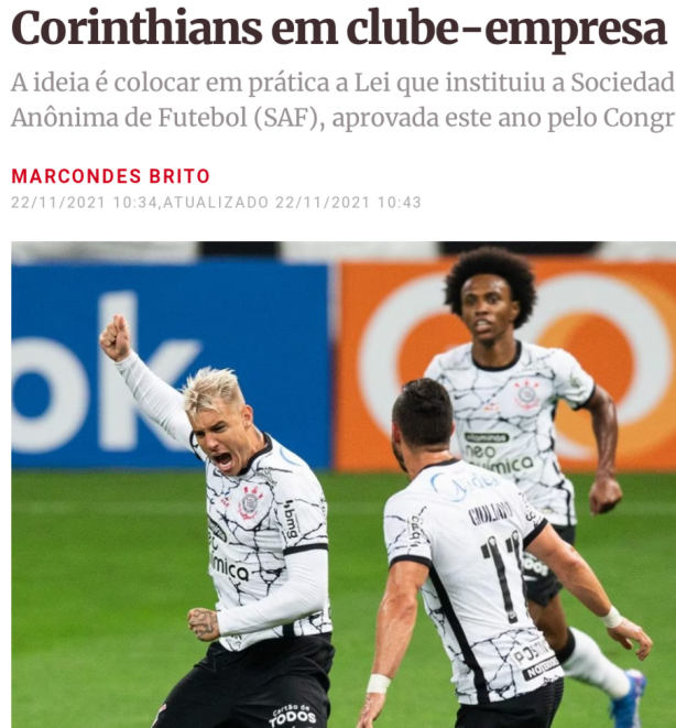 Vc  a favor do Corinthians se torna um clube empresa?