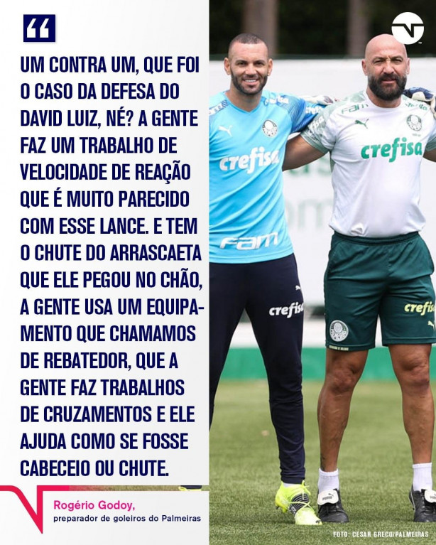 Olhem o que o preparador de goleiros do Palmeiras falou .