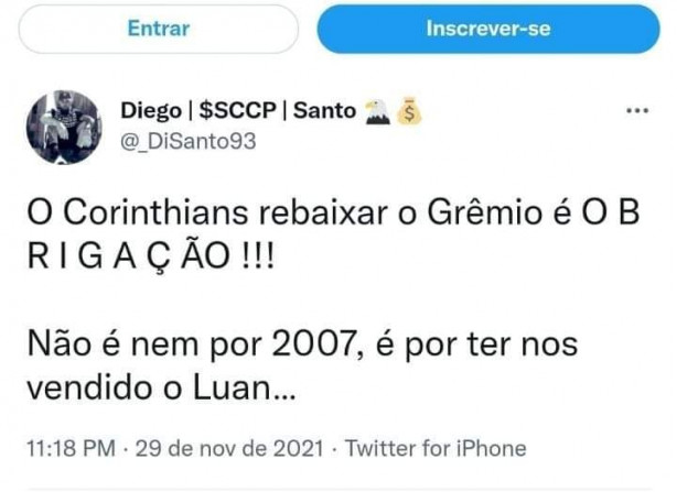 Pq o Corinthians tem a obrigação de rebaixar o Grêmio