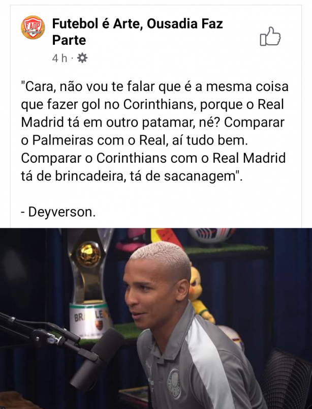 Olha o que o Deyverson falou do Corinthians