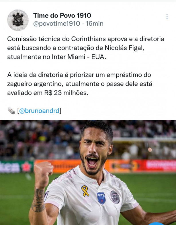 Corinthians interessado em Nicolás Figal..