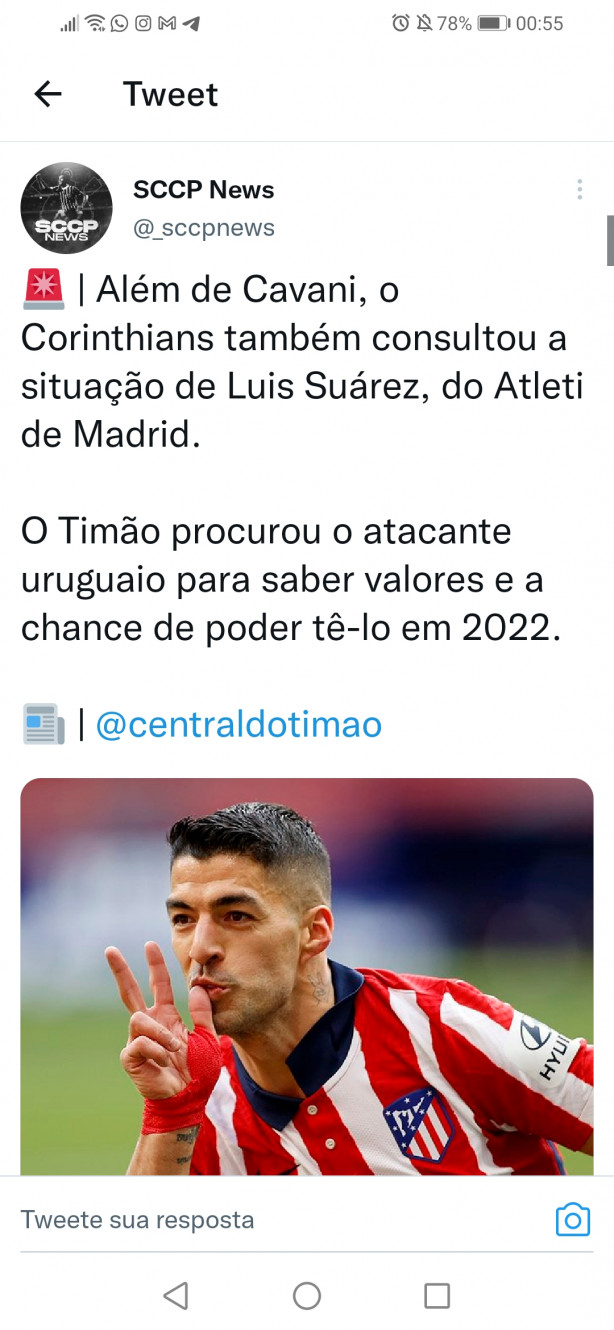 Corinthians consultou o Suarez