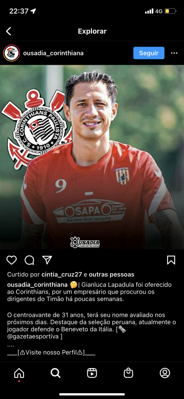 Lapadula no Tim�o