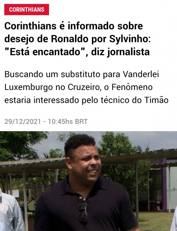 Ser? Sylvinho indo para o Cruzeiro!