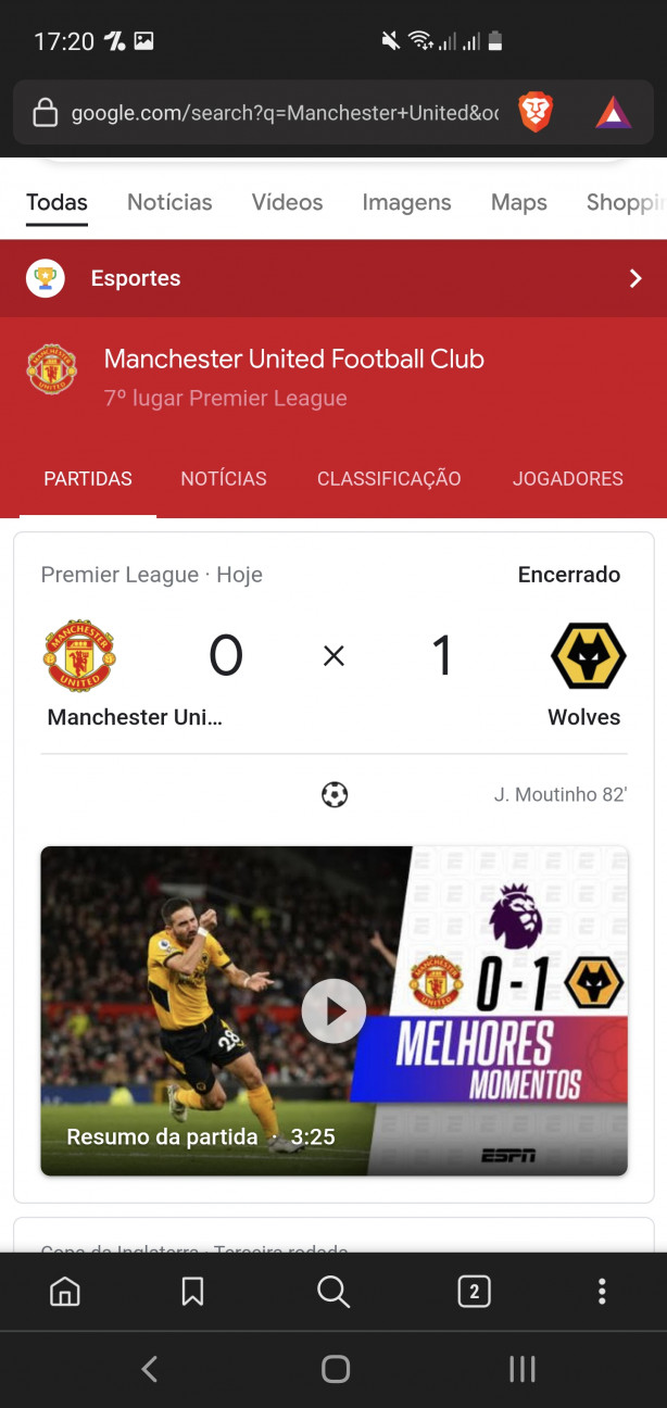 Manchester United joga mal e  derrotado em casa pelo Wolverhampton.