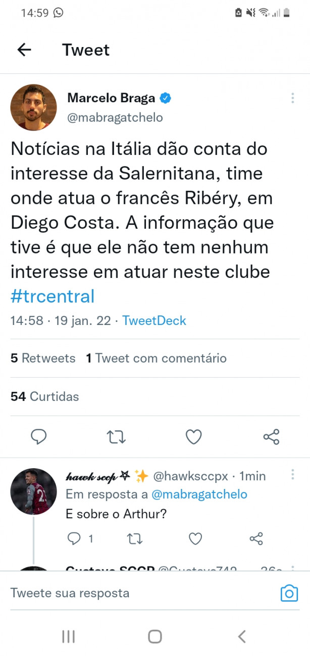 Marcelo Braga(GE)-Diego Costa "recusa"mais um clube
