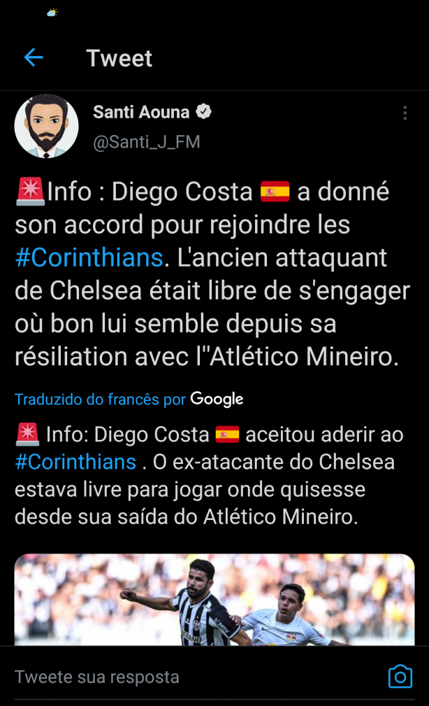 segundo informações de sites estrangeiros, Diego Costa <span style="background:#ffdc4f; padding:3px 0"><span style="background:#ffdc4f; padding:3px 0">fechou</span></span> com o Corinthians!