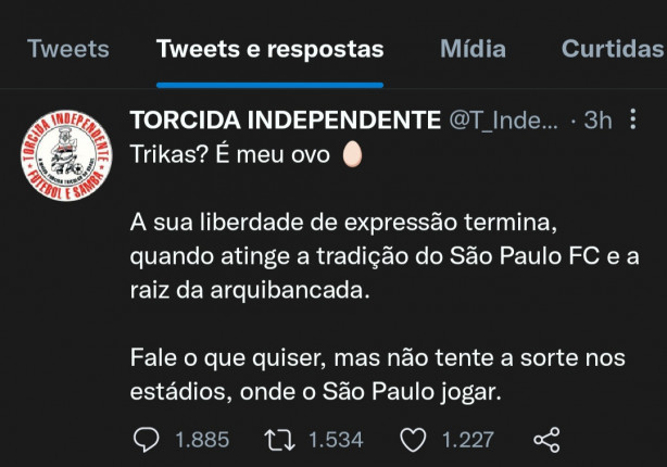 Off Toppic: Torcida Independente declarando Guerra Contra os TRIKAS!