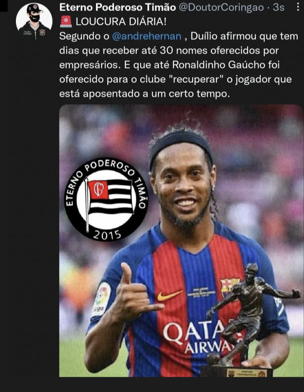 Ronaldinho gaúcho no Timão?