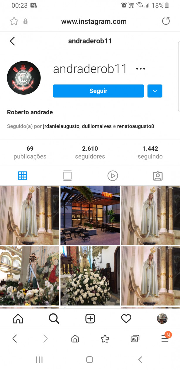 Instagram do Banana de Andrade