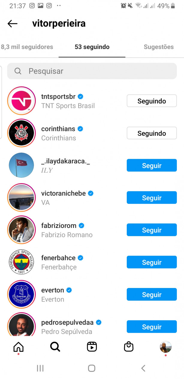 Corinthians seguindo
