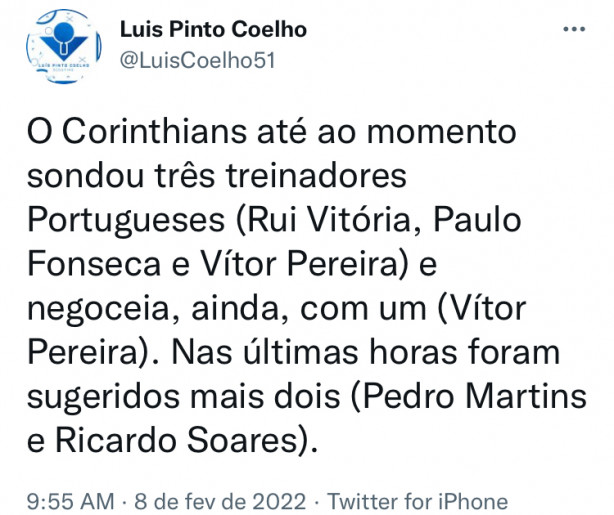 Lu�s Coelho - T�cnicos oferecidos