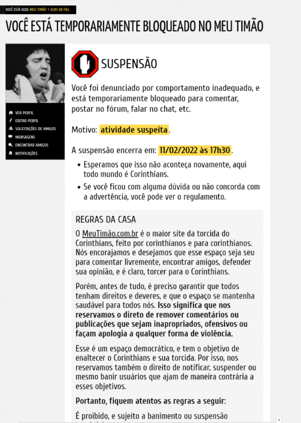 O que eu fiz de suspeito?