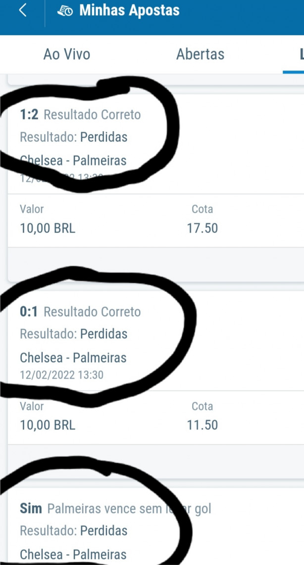 Apostei no Palmeiras...