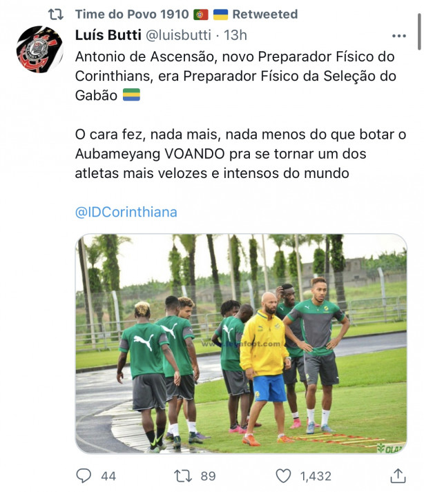 O novo preparador fsico do Corinthians  brabo ein!