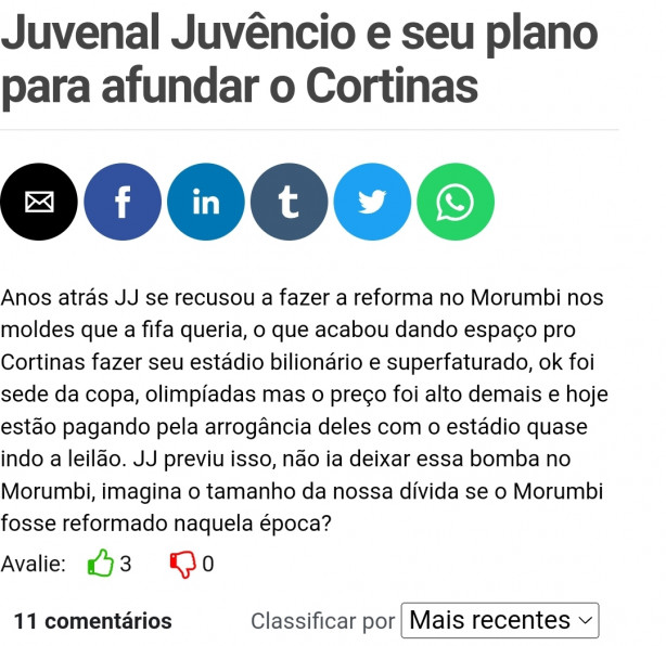 O plano perfeito do Juvenal Juvncio contra o Corinthians!