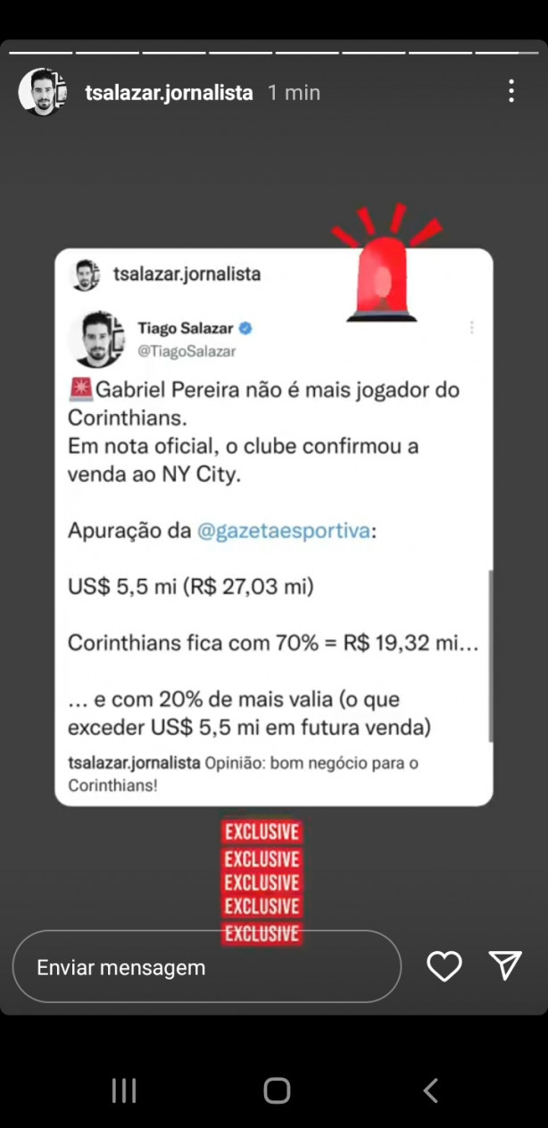 informao: Venda do Gabriel Pereira!
