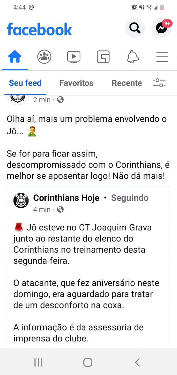 J� Compromisso Zero com o Corinthians.