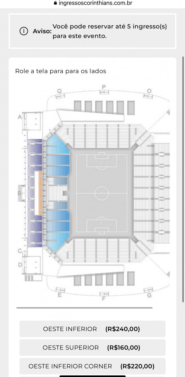 Estrat�gia - Vendas de Ingresso (Arena)