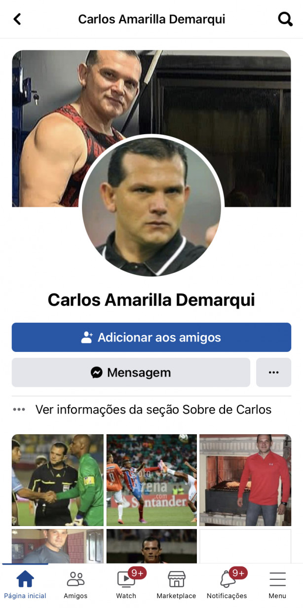 Carlos Amarilla no Facebook! Bora detonar esse bandido!