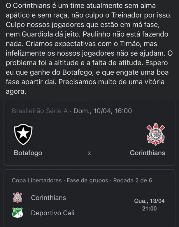 Time ap�tico, an�mico e sem atitude na altitude
