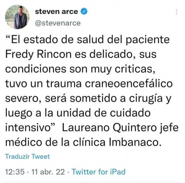 Fred Rincon3 sofre acidente de carro