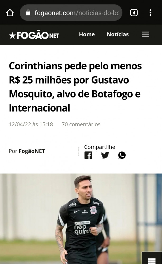 Botafogo n�o desiste do Mosquito