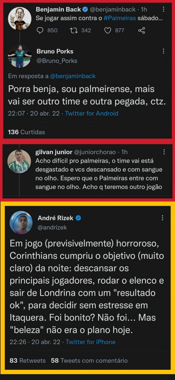 Benjamin Back, Torcedores do Palmeiras e Andr Rizek
