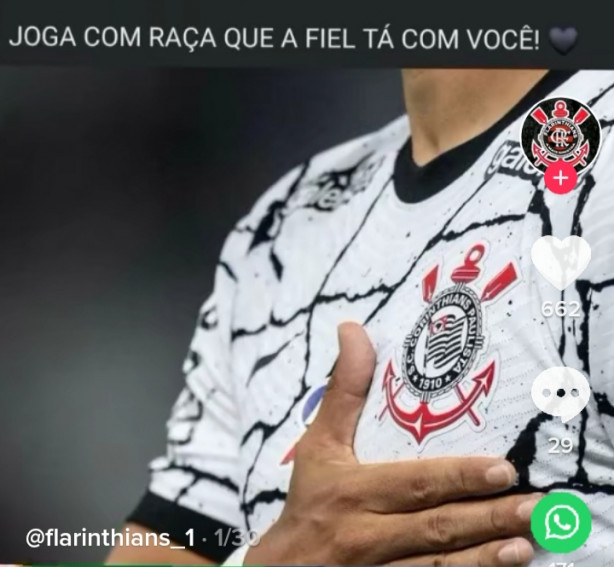 Apoio nunca vai faltar mais tambm bora joga Corinthians