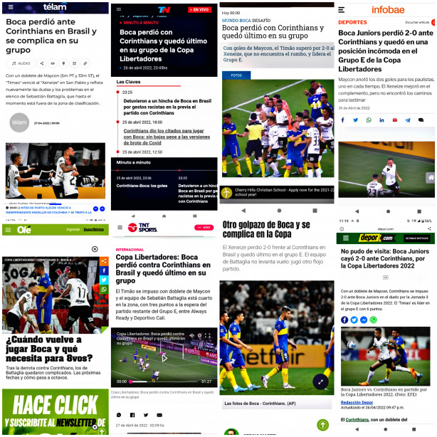 Boca "levou um golpe" durssimo, diz site argentino