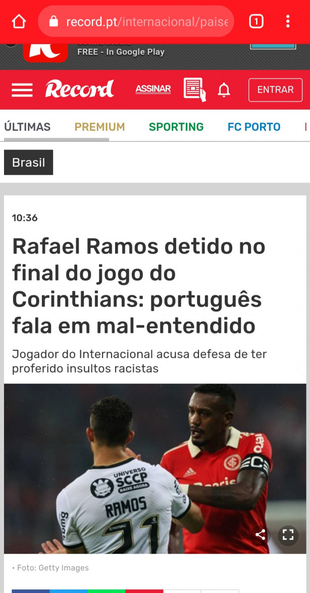 Rafael Ramos na mídia de Portugal