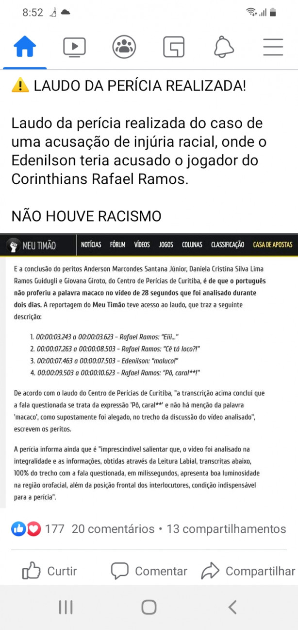 Laudo Pericial caso Rafael Ramos