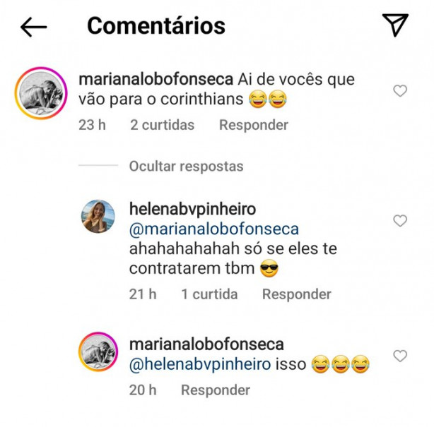 Namorada do Rafa Soares dando "spoiler" sobre acerto com o Corinthians