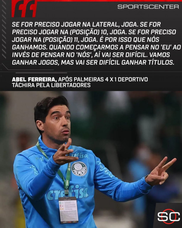 Abel Ferreira mete 'travão' na euforia: Digo aos meus jogadores