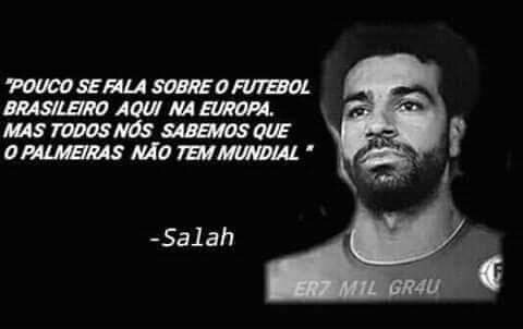 E essa fala do Salah sobre o futebol brasileiro...