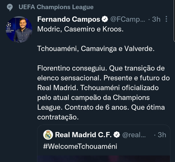 Exemplo de gest�o do Real Madrid!