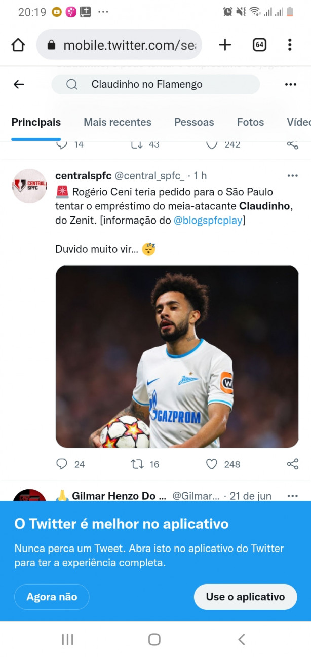 Flamengo e São Paulo quer Claudinho Zenit..