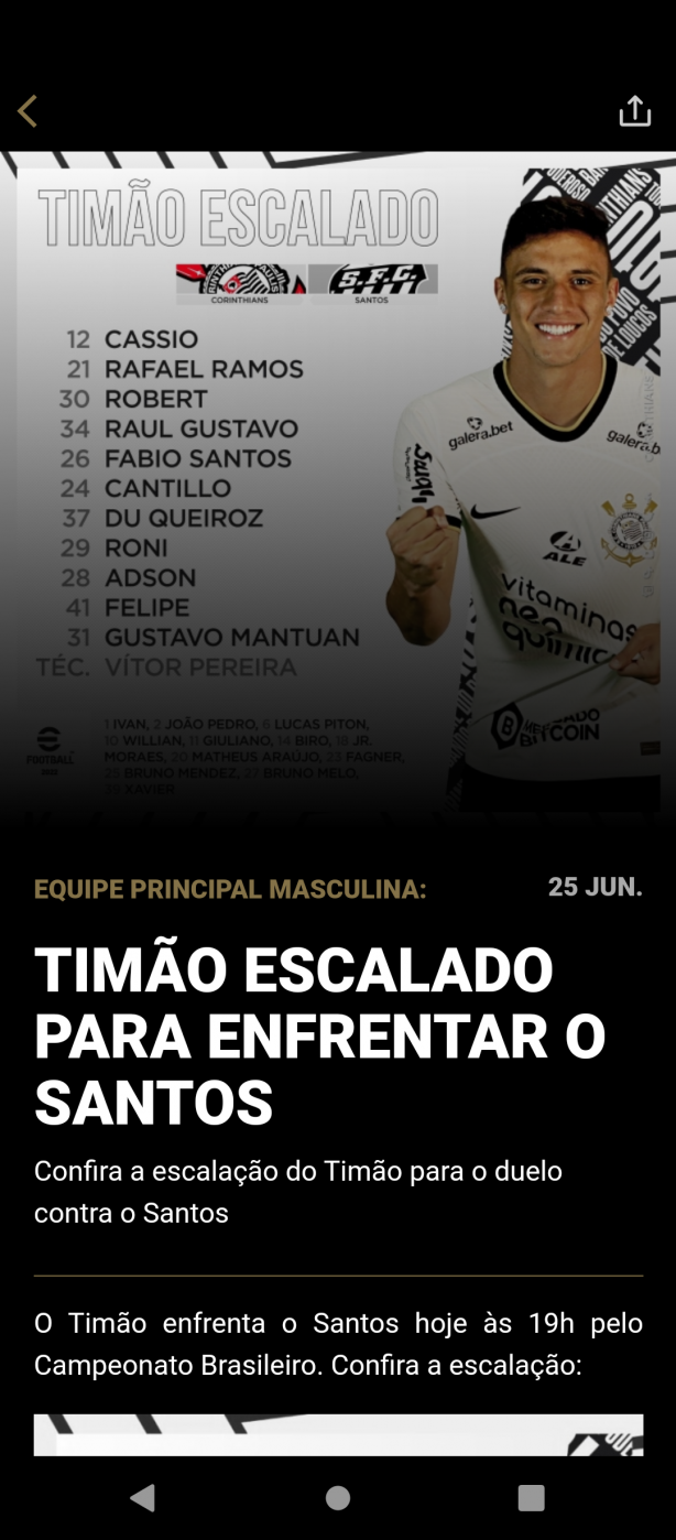 Corinthians escalado