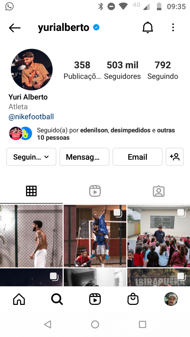 Yuri Alberto no Instagram