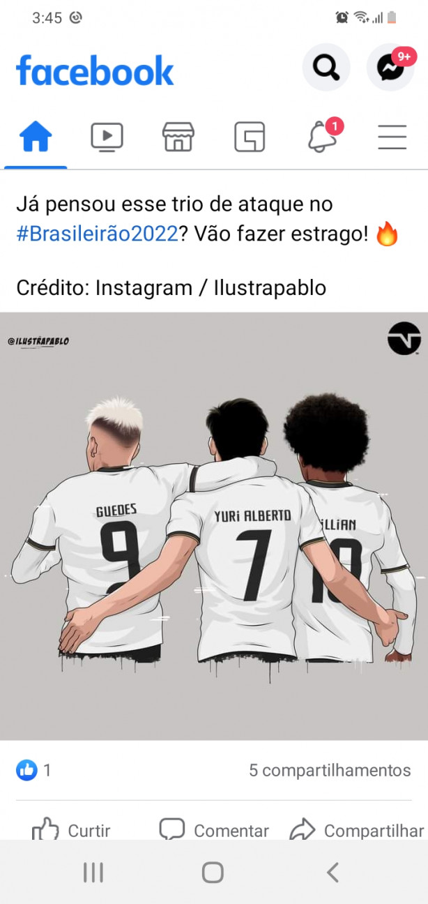 Já imaginaram este trio no Ataque do Corinthians?