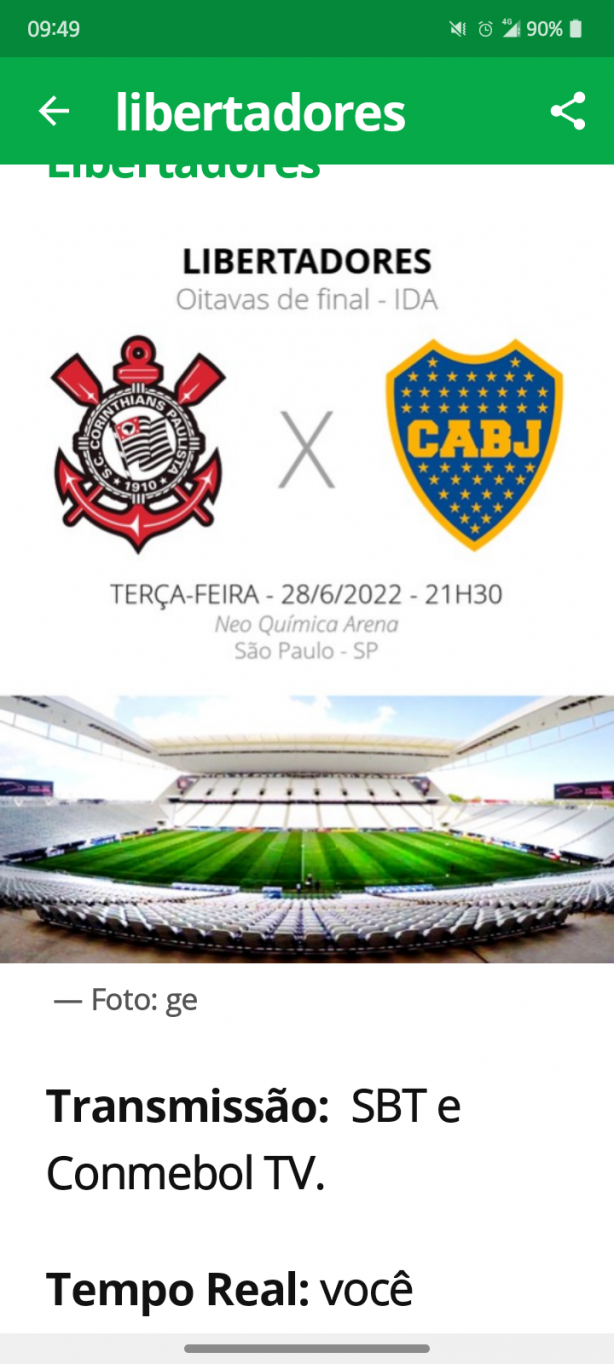 Corinthians x Boca juniors