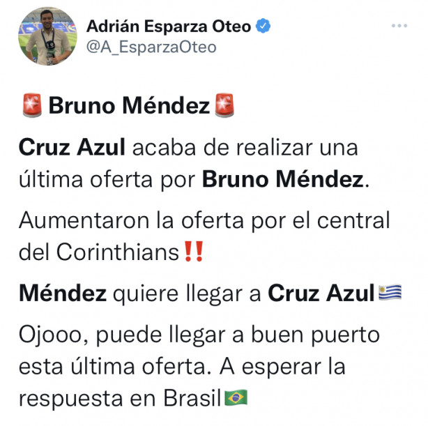 Última oferta pelo Bruno Mendez