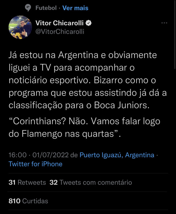 Imprensa Argentina dando a classificação do Boca como certa