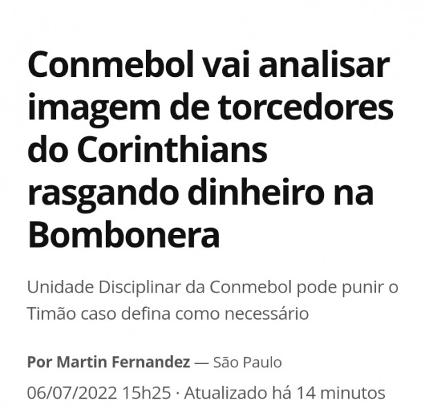 Corinthians corre risco de sofrer outra punição