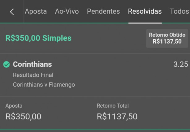 Obrigado Corinthians por me tornar feliz e com dinheiro.