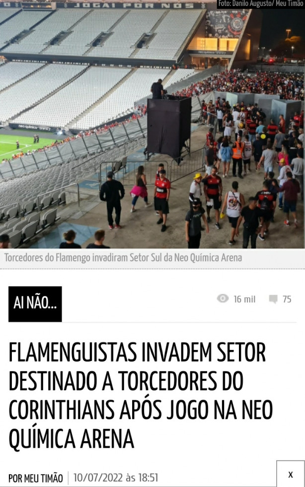 Vai perder mando de campo?