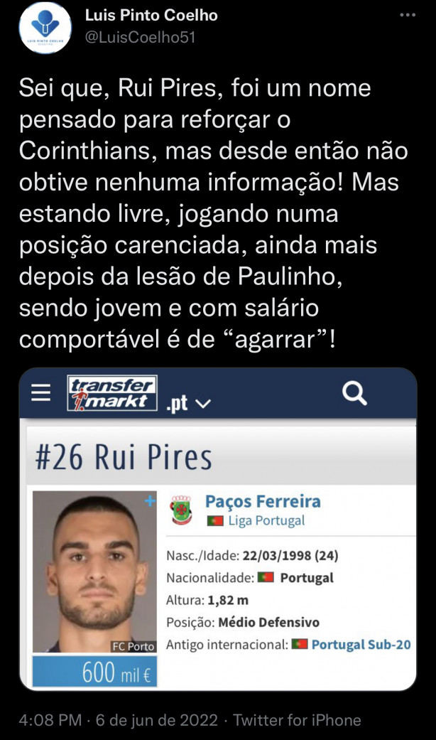 Volante que o Corinthians t� querendo�