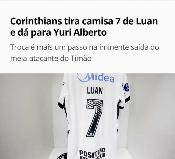O Novo Camisa 7 do Corinthians!