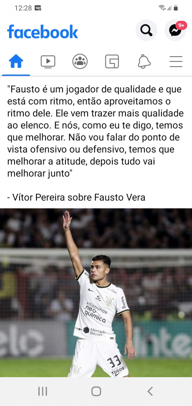 Vitor Pereira sobre Fausto Vera.