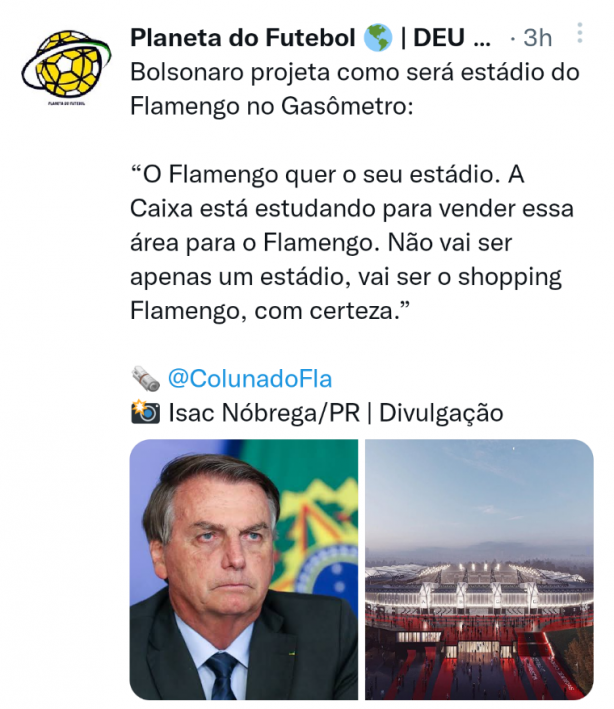[OFF] bolsonaro vai construir um estdio para o Flamengo